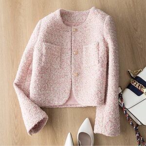 Pink Tweed Jacket (Chanel, Sandro Style)BNWT